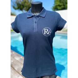 Polo bleu marine femme avec...