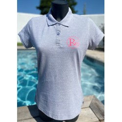 Polo femme gris avec logo...